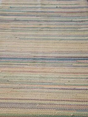 Handmade | Accents | Vintage Handwoven Pastel Rag Rug 54 X 83 | Poshmark
